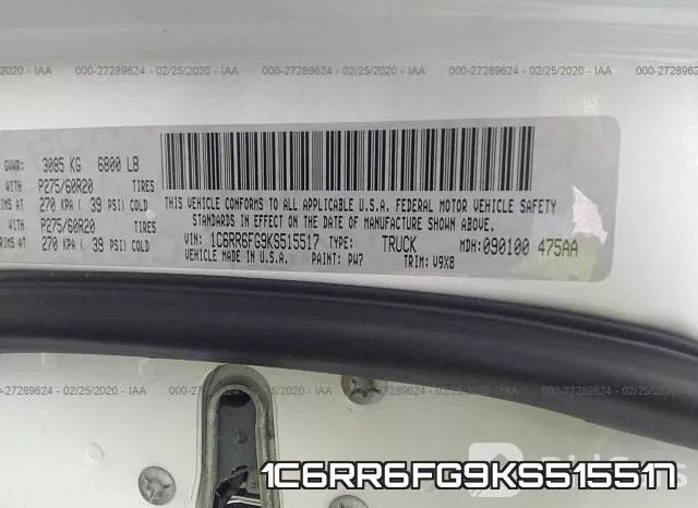 1C6RR6FG9KS515517 фото 10