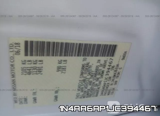 1N4AA6AP1JC394467 фото 10