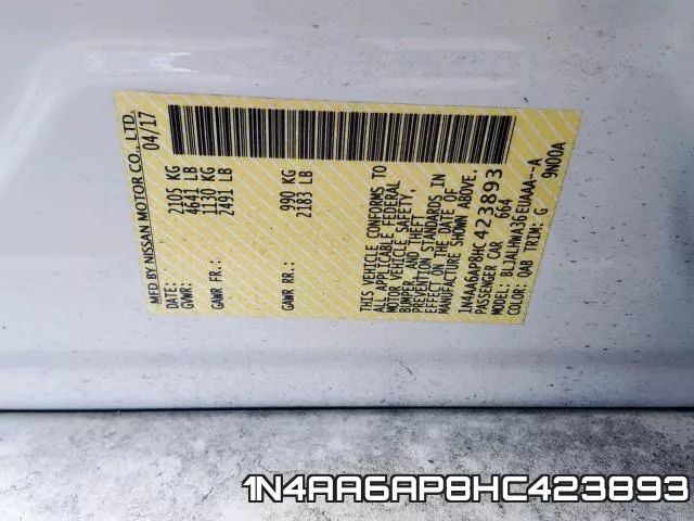 1N4AA6AP8HC423893 фото 2