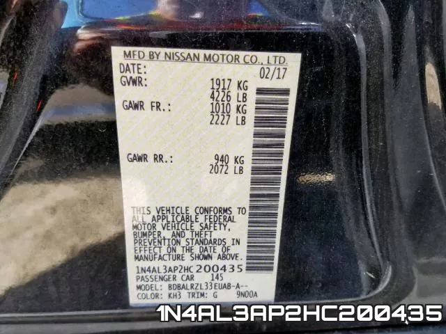 1N4AL3AP2HC200435 фото 2