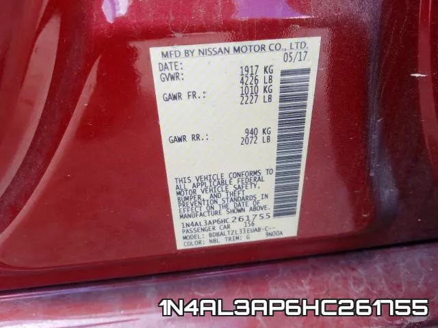 1N4AL3AP6HC261755 фото 2