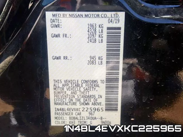 1N4BL4EVXKC225965 фото 2