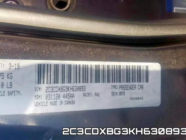 2C3CDXBG3KH630893 фото 2