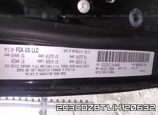 2C3CDZBT1JH120632 фото 10