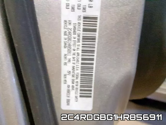 2C4RDGBG1HR856911 фото 2