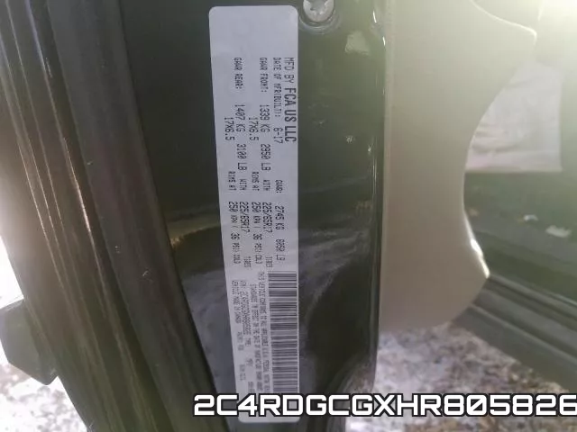2C4RDGCGXHR805826 фото 2