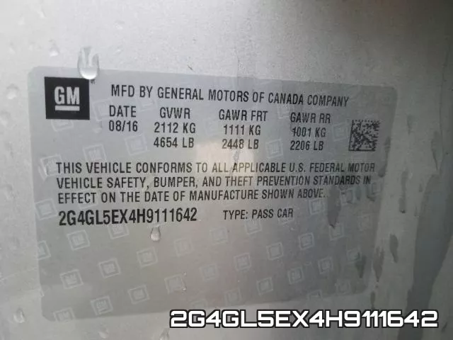 2G4GL5EX4H9111642 фото 2