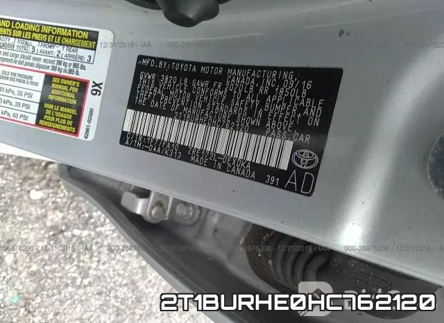 2T1BURHE0HC762120 фото 10