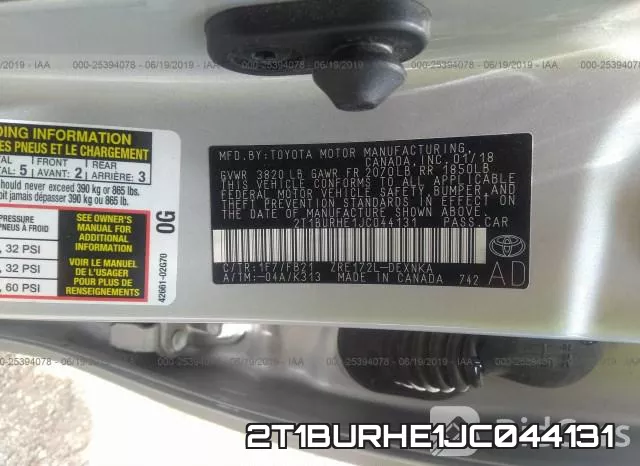 2T1BURHE1JC044131 фото 10