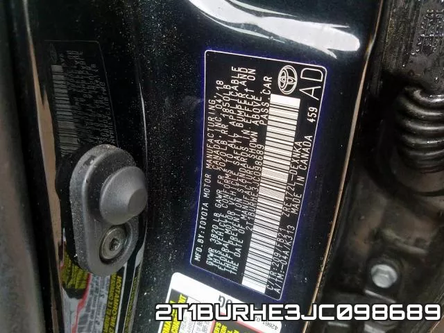 2T1BURHE3JC098689 фото 2