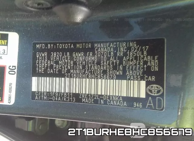 2T1BURHE8HC856679 фото 10