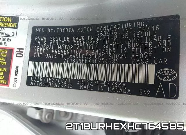 2T1BURHEXHC764585 фото 10