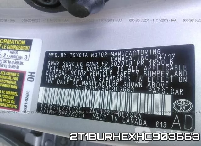 2T1BURHEXHC903663 фото 10