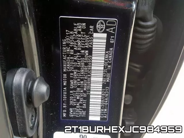 2T1BURHEXJC984959 фото 2
