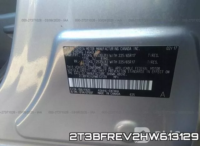 2T3BFREV2HW613129 фото 10