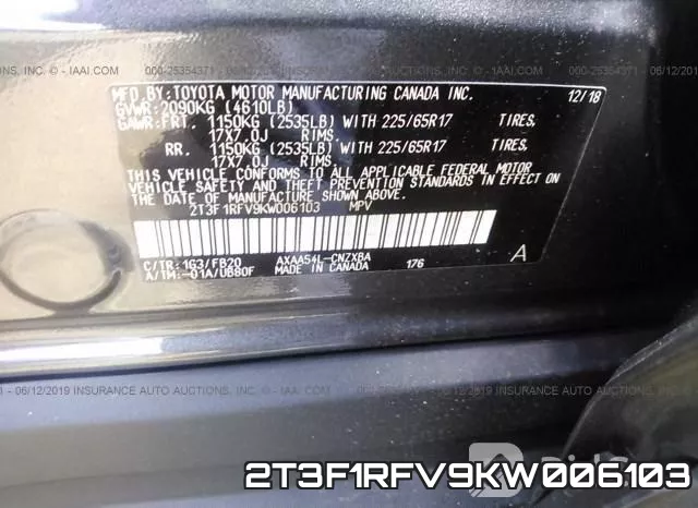 2T3F1RFV9KW006103 фото 10