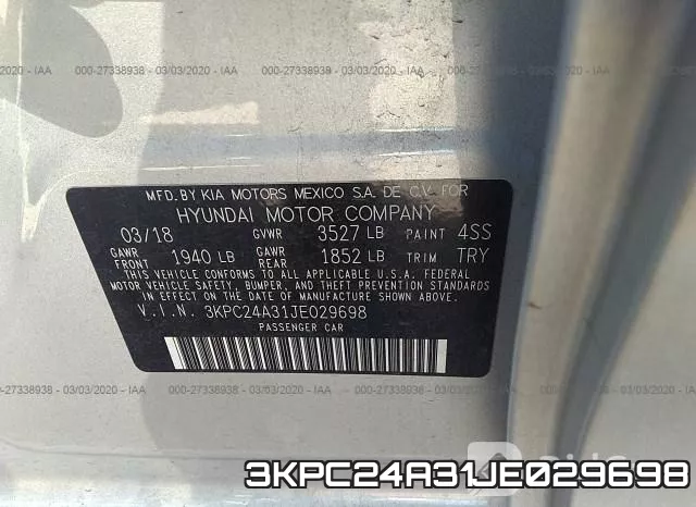 3KPC24A31JE029698 фото 10