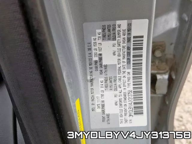 3MYDLBYV4JY313758 фото 2