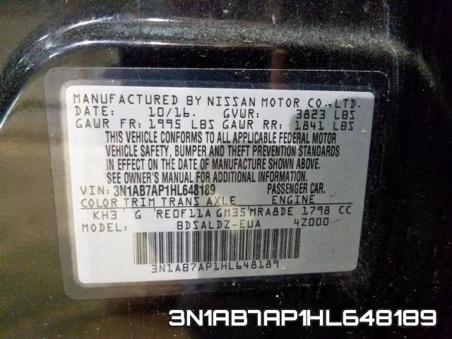 3N1AB7AP1HL648189 фото 2