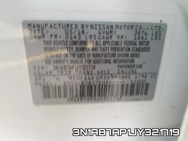 3N1AB7AP1JY321719 фото 2