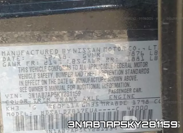 3N1AB7AP5KY281159 фото 10