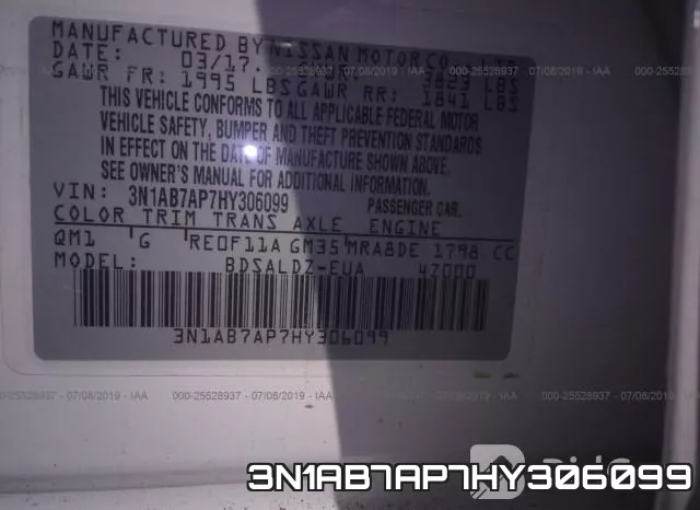 3N1AB7AP7HY306099 фото 10