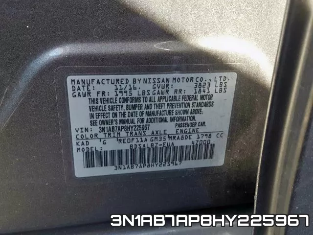 3N1AB7AP8HY225967 фото 2