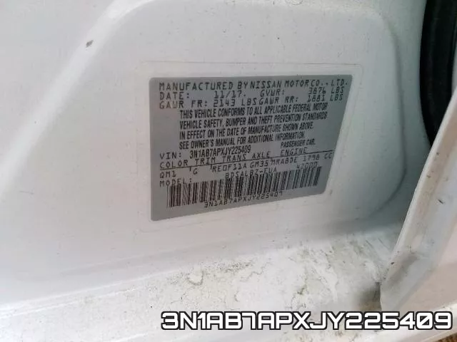 3N1AB7APXJY225409 фото 2