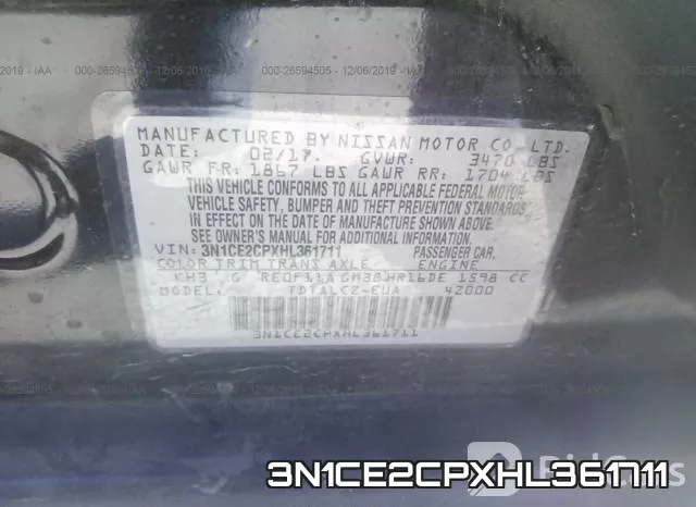 3N1CE2CPXHL361711 фото 10