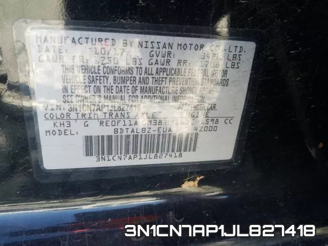 3N1CN7AP1JL827418 фото 2