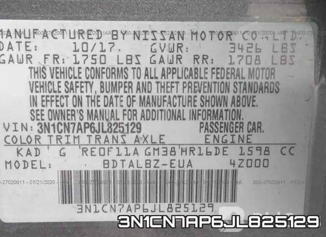 3N1CN7AP6JL825129 фото 10