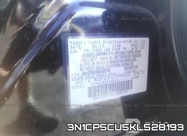 3N1CP5CU5KL528193 фото 10