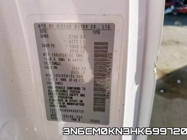 3N6CM0KN3HK699720 фото 2