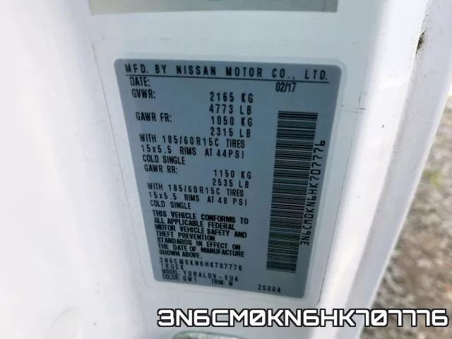 3N6CM0KN6HK707776 фото 2