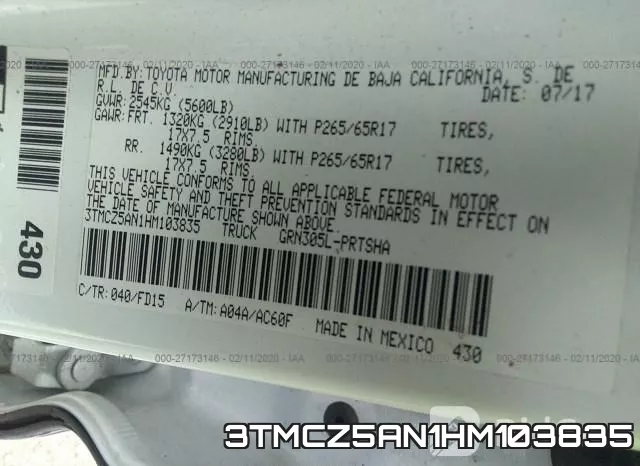 3TMCZ5AN1HM103835 фото 10