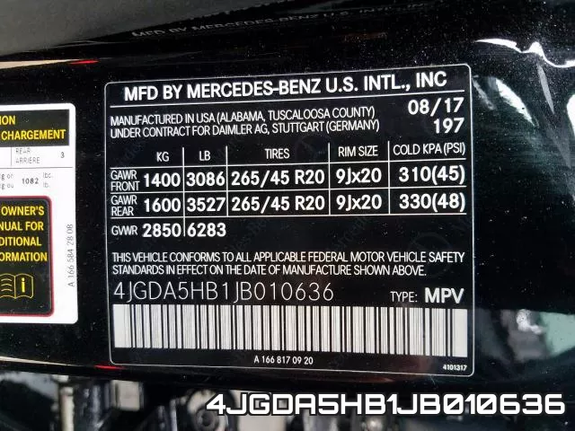 4JGDA5HB1JB010636 фото 2