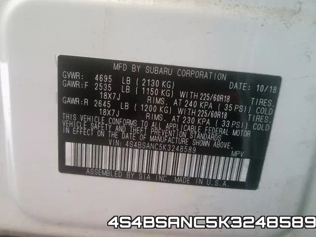 4S4BSANC5K3248589 фото 2