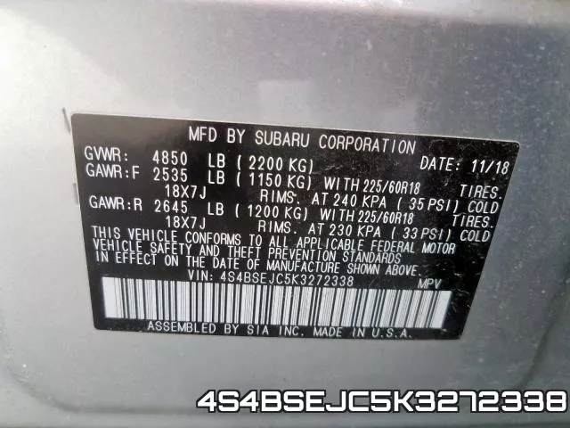 4S4BSEJC5K3272338 фото 2