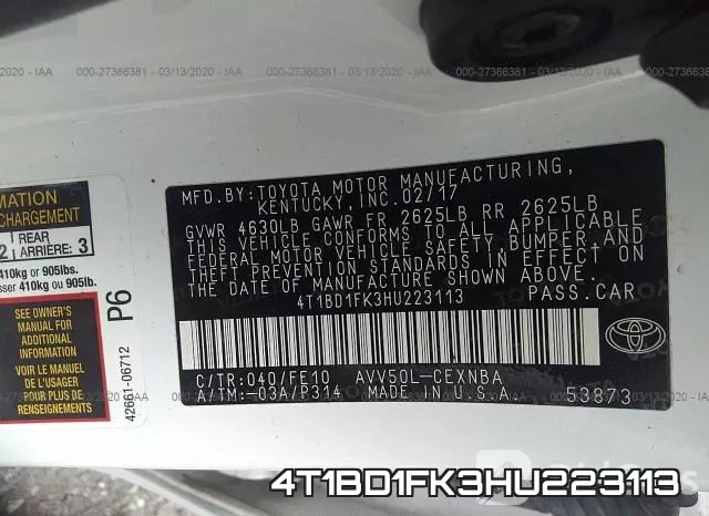 4T1BD1FK3HU223113 фото 10