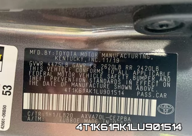 4T1K61AK1LU901514 фото 2