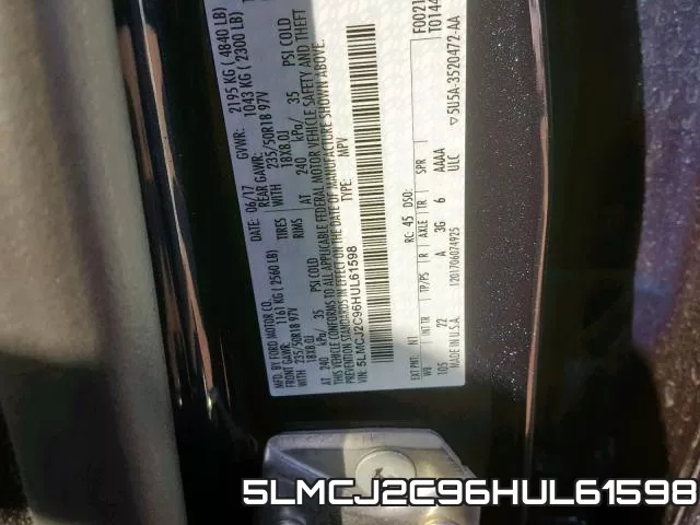 5LMCJ2C96HUL61598 фото 2