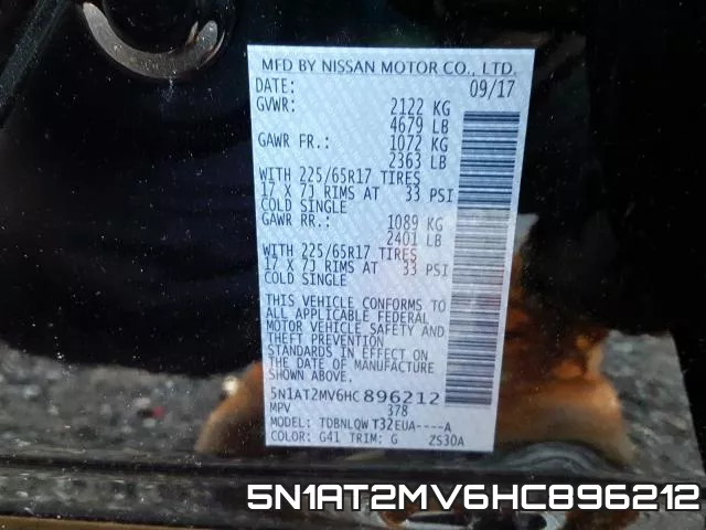 5N1AT2MV6HC896212 фото 2