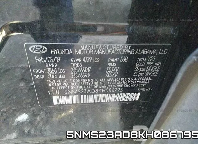 5NMS23AD8KH086795 фото 10