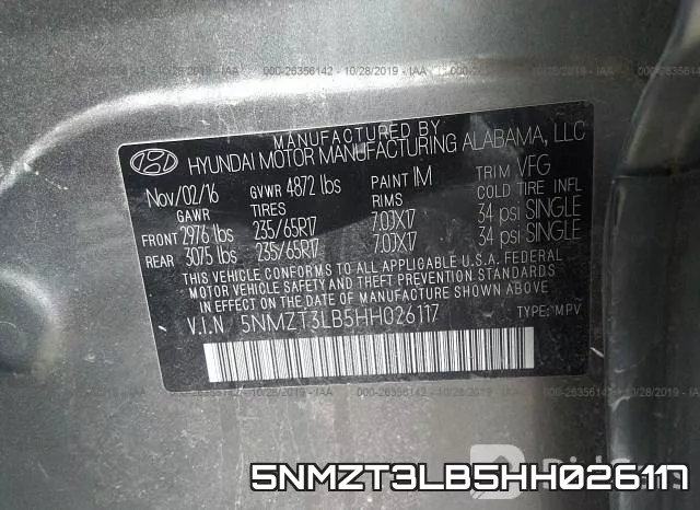 5NMZT3LB5HH026117 фото 10