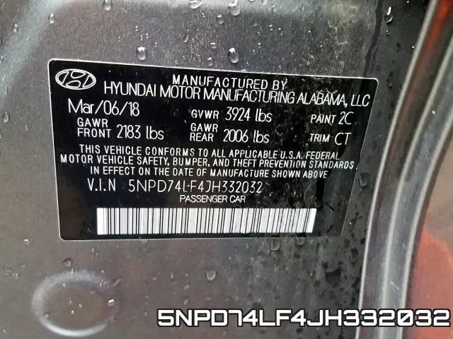 5NPD74LF4JH332032 фото 2