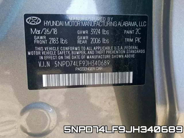 5NPD74LF9JH340689 фото 2