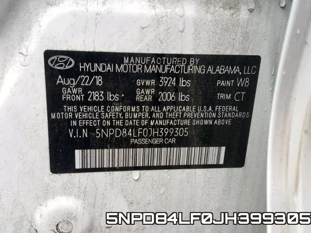 5NPD84LF0JH399305 фото 2