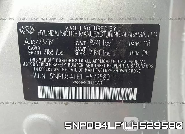 5NPD84LF1LH529580 фото 10