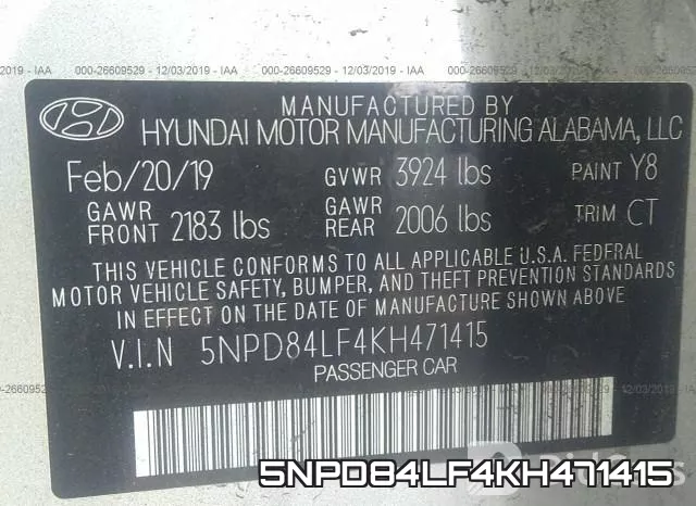 5NPD84LF4KH471415 фото 10