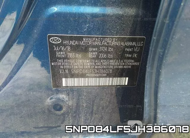5NPD84LF5JH386078 фото 10